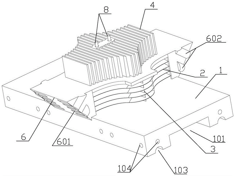 Heat dissipation module of LED tunnel lamp