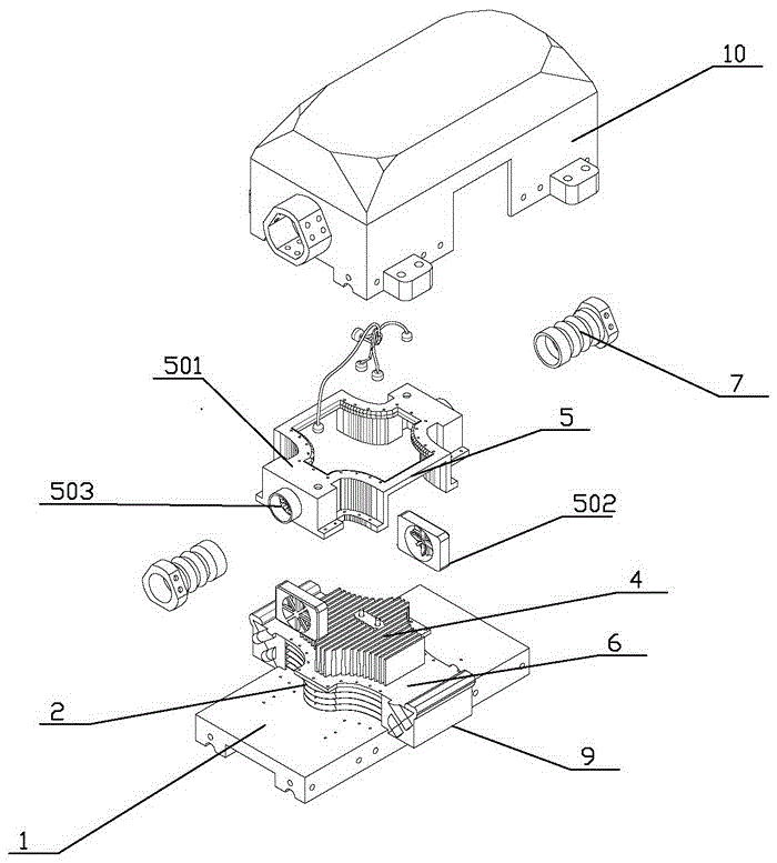 Heat dissipation module of LED tunnel lamp