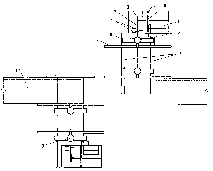 Contact type automatic ice and snow depth measuring method