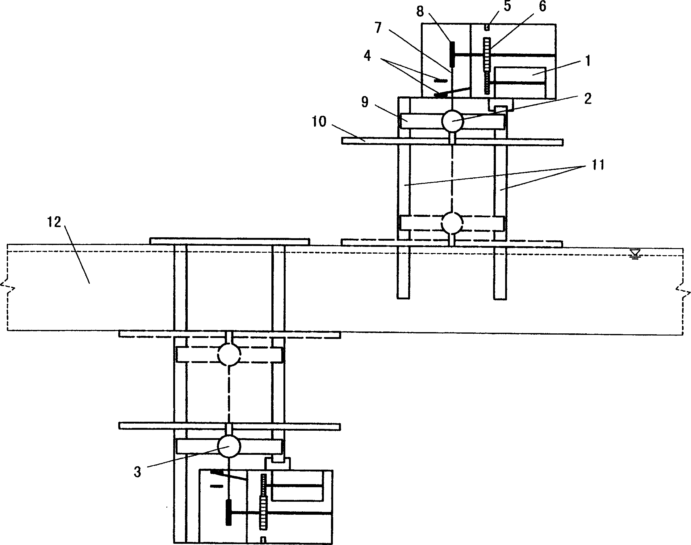 Contact type automatic ice and snow depth measuring method