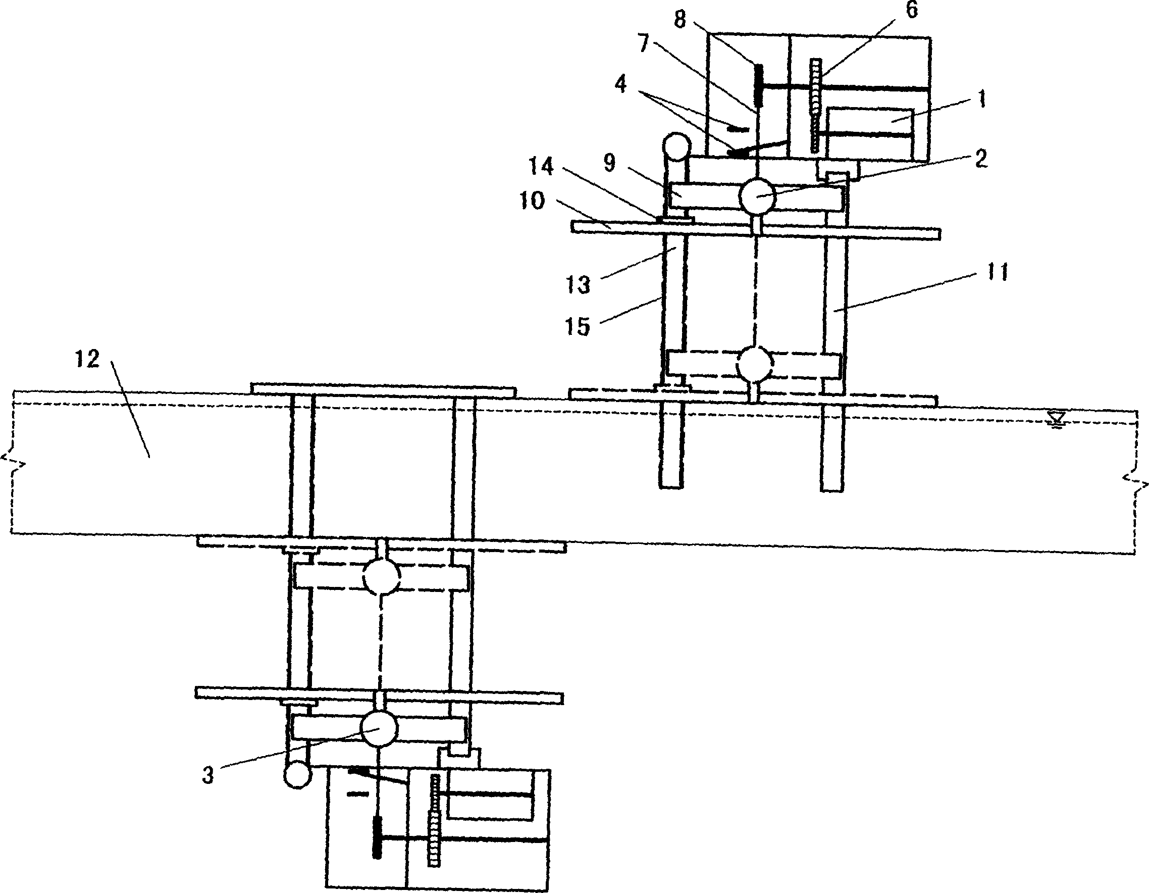 Contact type automatic ice and snow depth measuring method