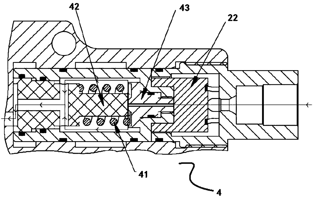 Integrated pressure reducing valve