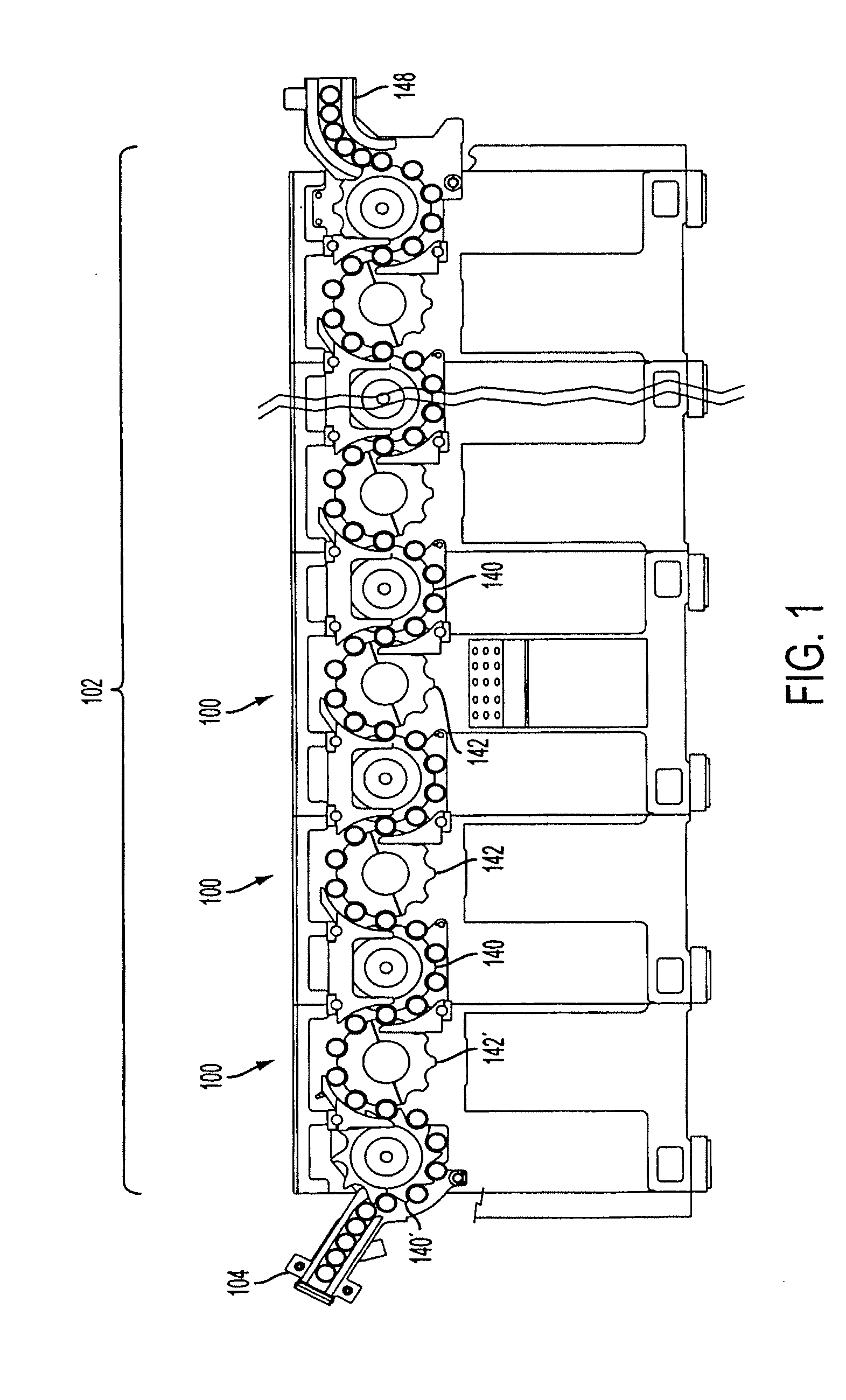 Quick change over apparatus for machine line