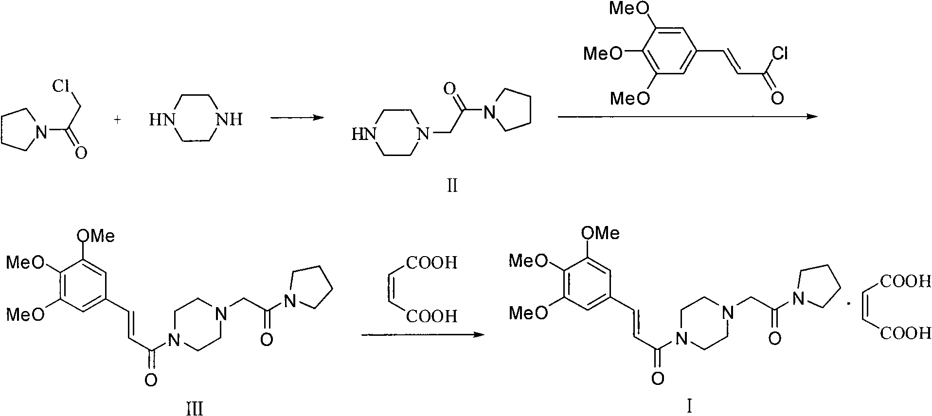 Improved preparation method for cinepazide maleate