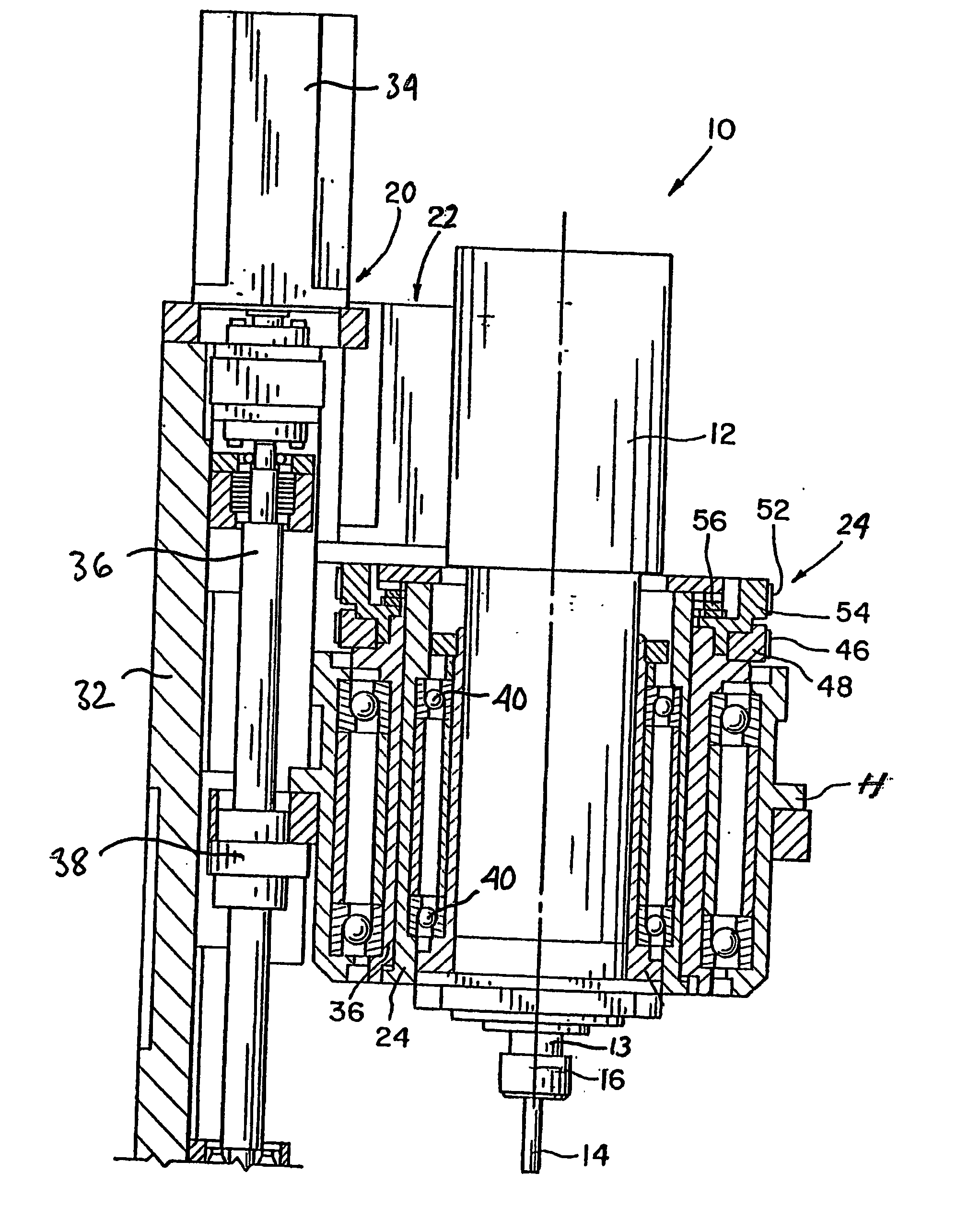 Method and apparatus for measuring a depth of holes in composite-material workpieces being machined by an orbiting cutting tool