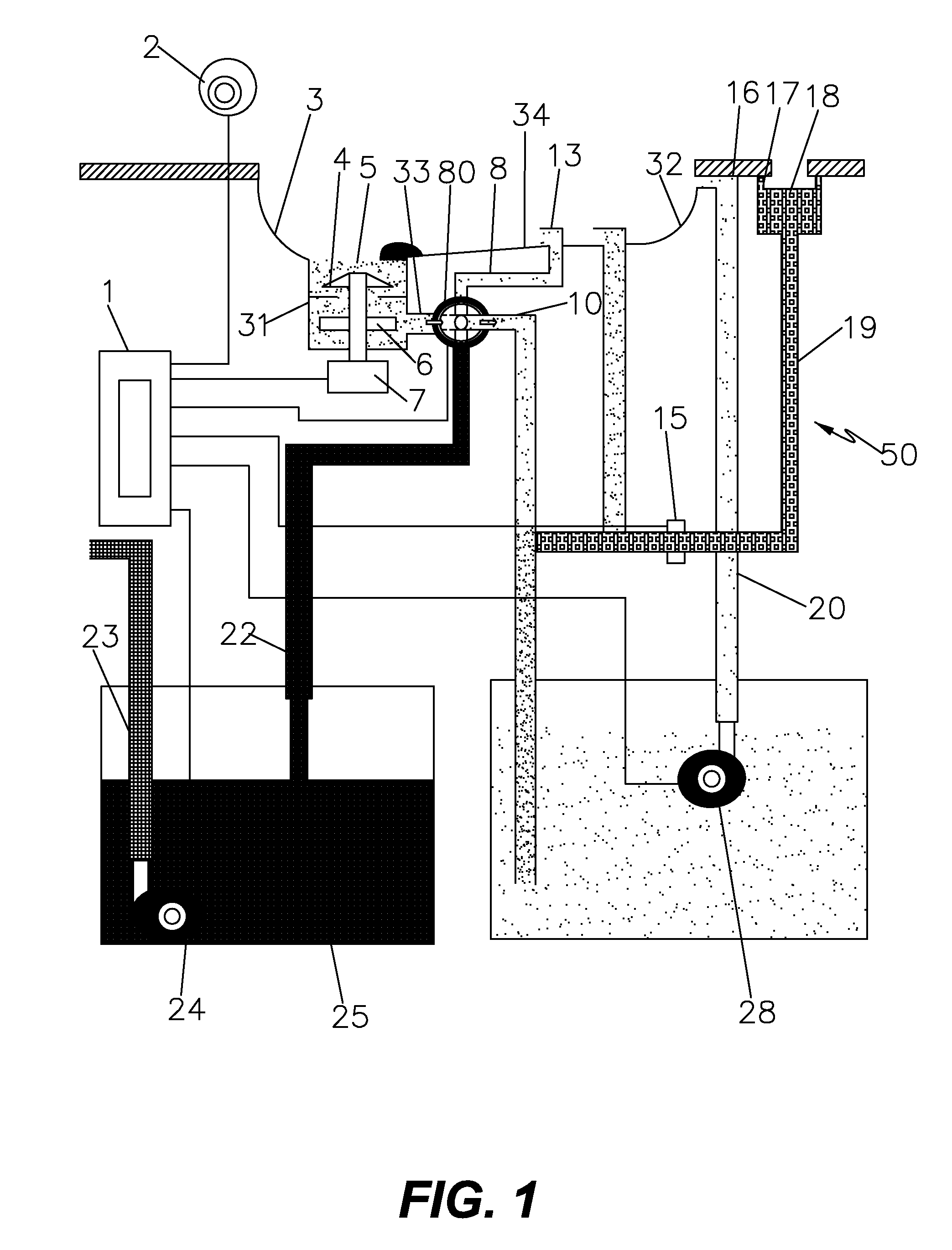 Non-water Lavatory Flushing Device with Flushing Pump