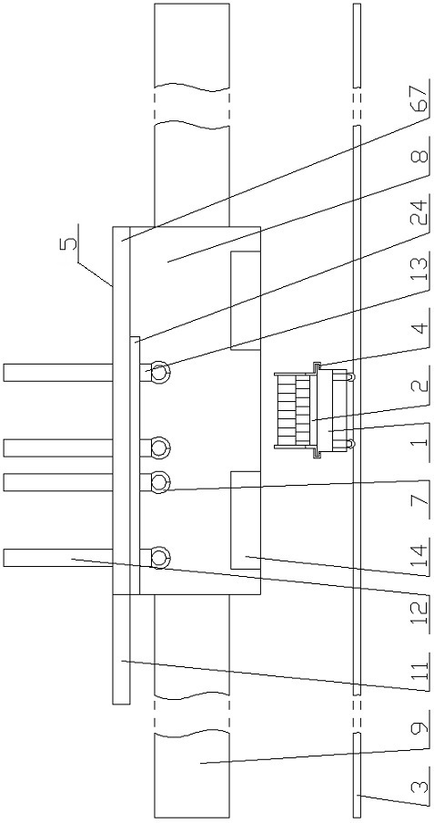 Glass fiber tape feeding system facilitating replacement of glass fiber tape roll