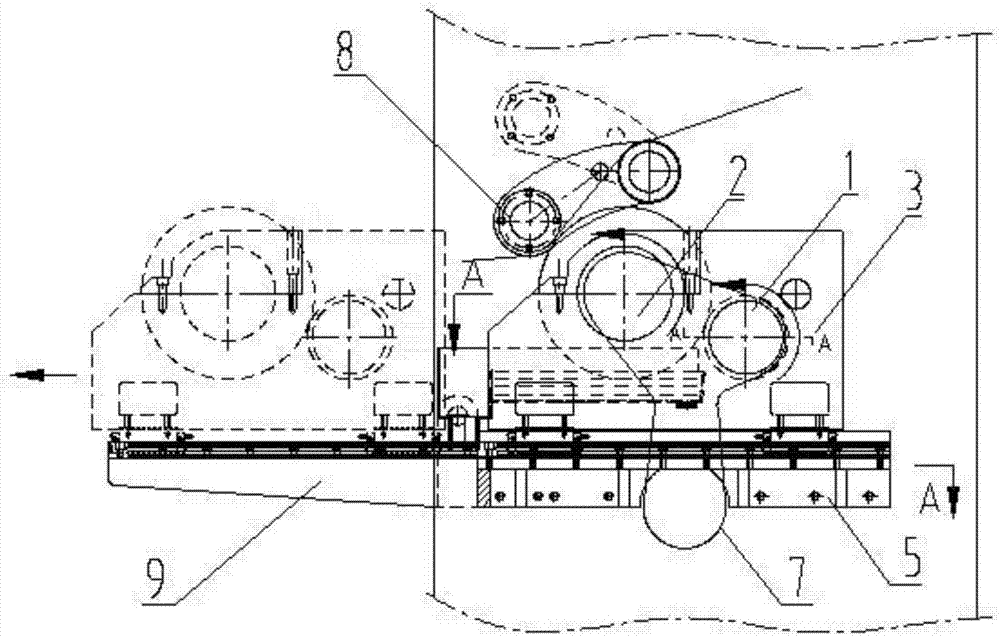 Sizing machine pasting table modular structure