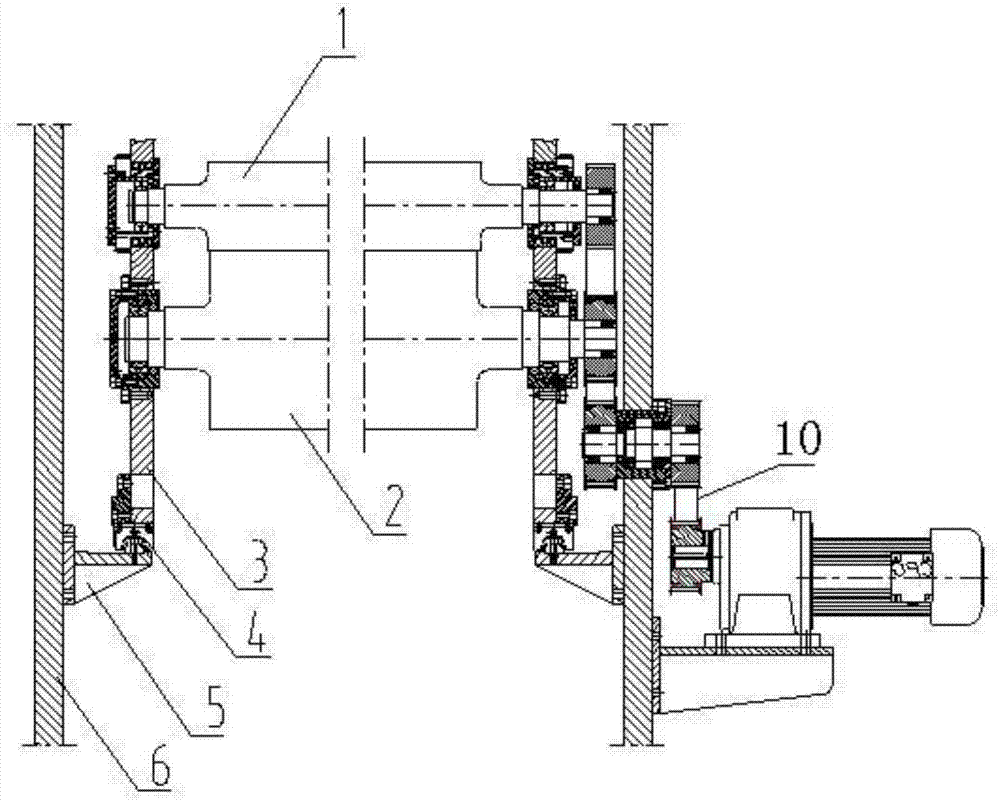 Sizing machine pasting table modular structure