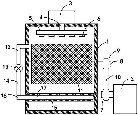 Malt germination circulating air supply device