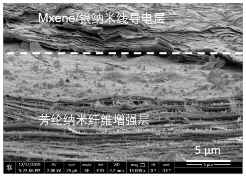 Flexible high-strength MXene-based electromagnetic shielding composite film and preparation method thereof