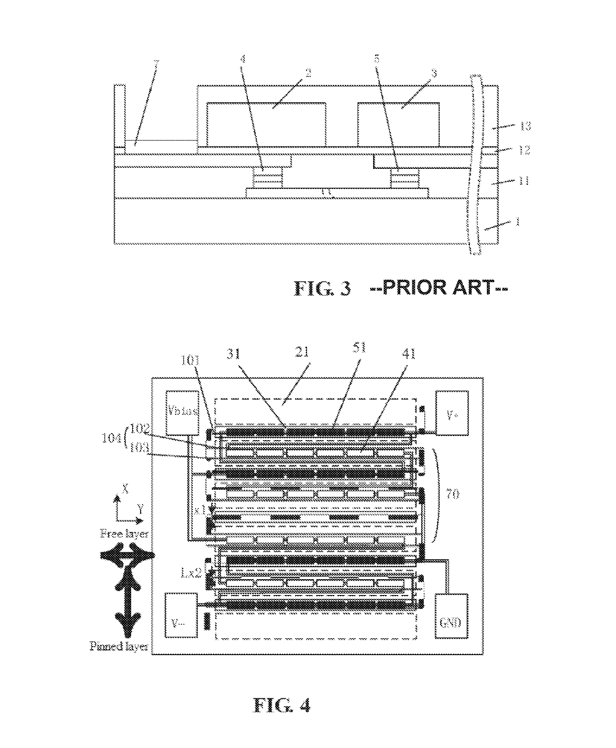 Single-chip high-magnetic-field X-axis linear magnetoresistive sensor with calibration and initialization coil