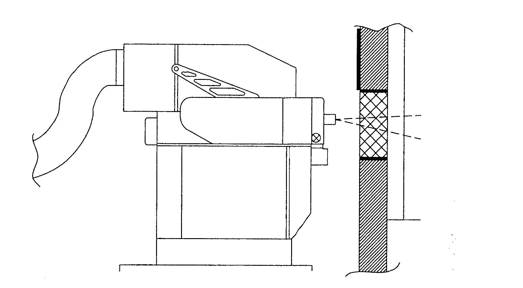 Projection window structure for movie theatre