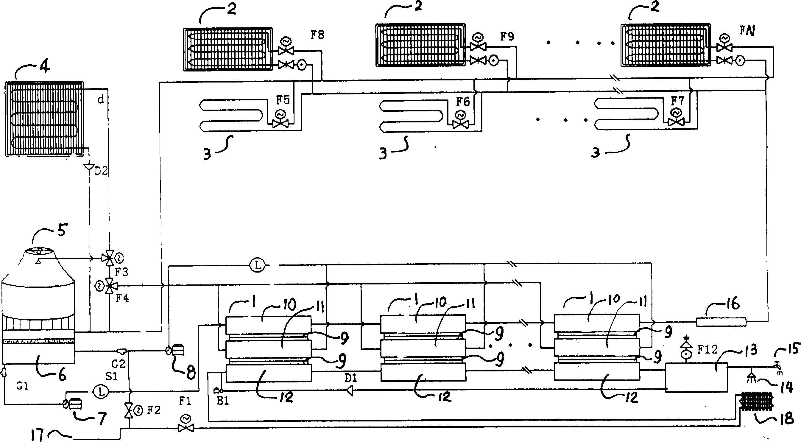 Household thermoelectric cold and warm air conditioning and water heating system