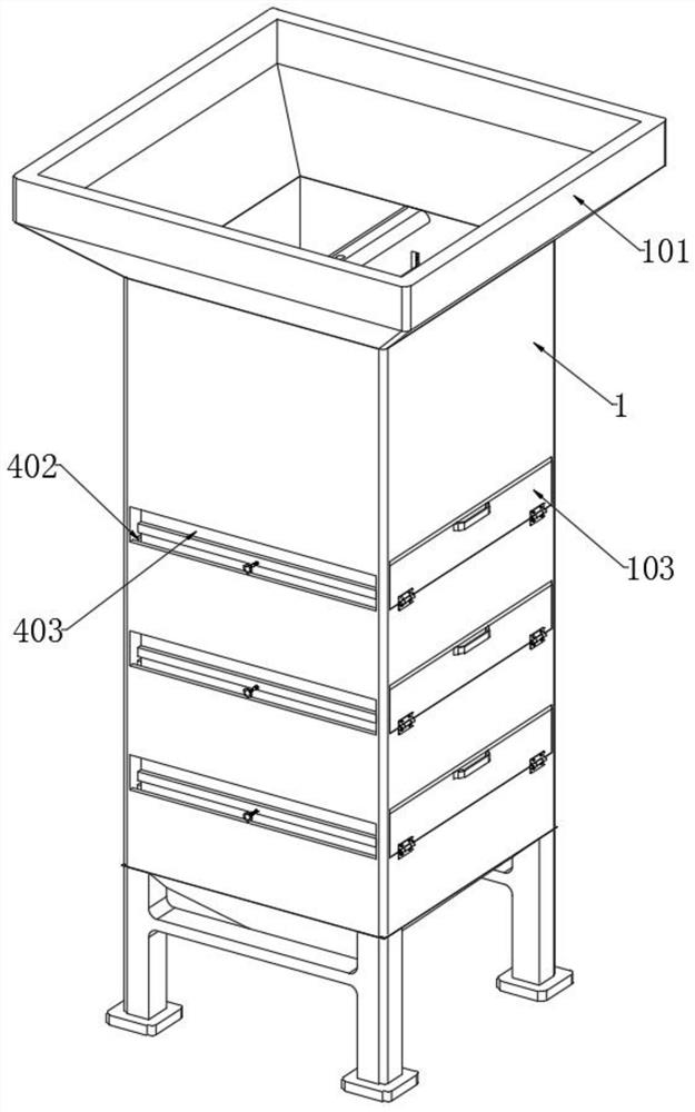 Multi-stage screening and impurity removing device for high-purity industrial salt production