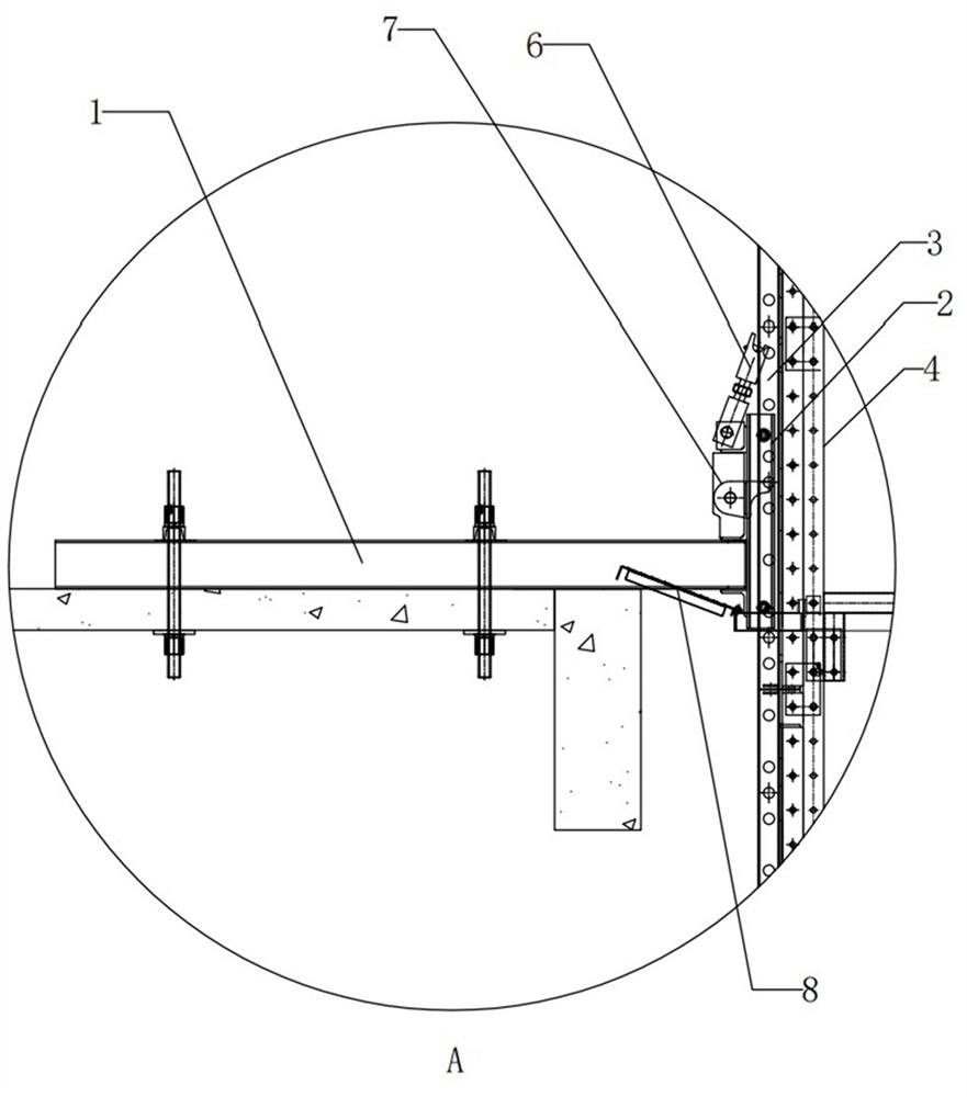 Climbing type elevator shaft operation platform