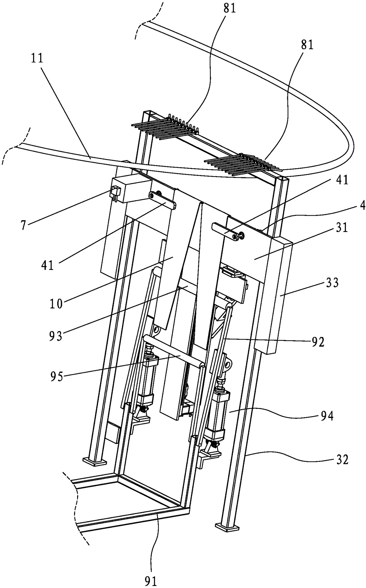 Automatic dust blowing method for jeans