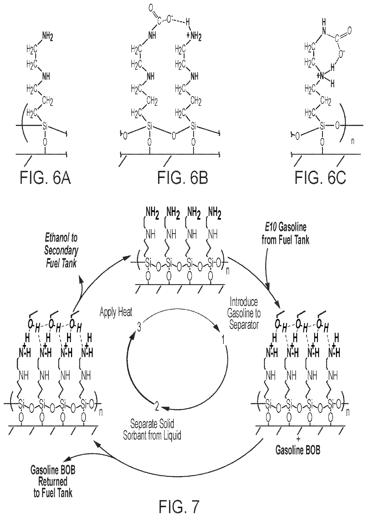 On-board separation of oxygenates from fuels