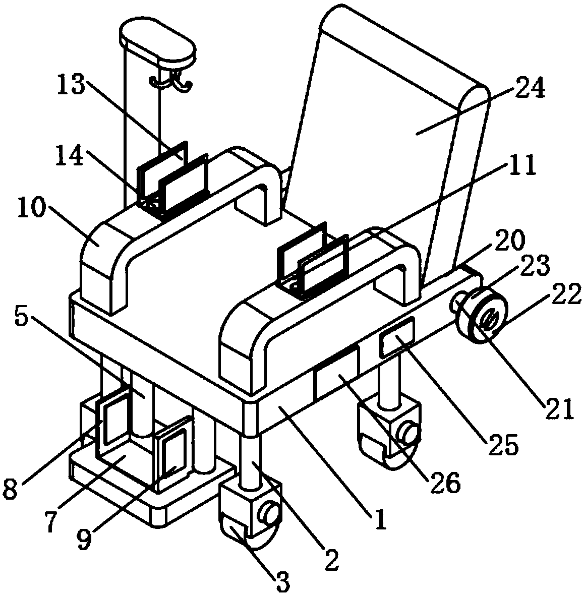 Intelligent nursing device for psychiatry department nursing