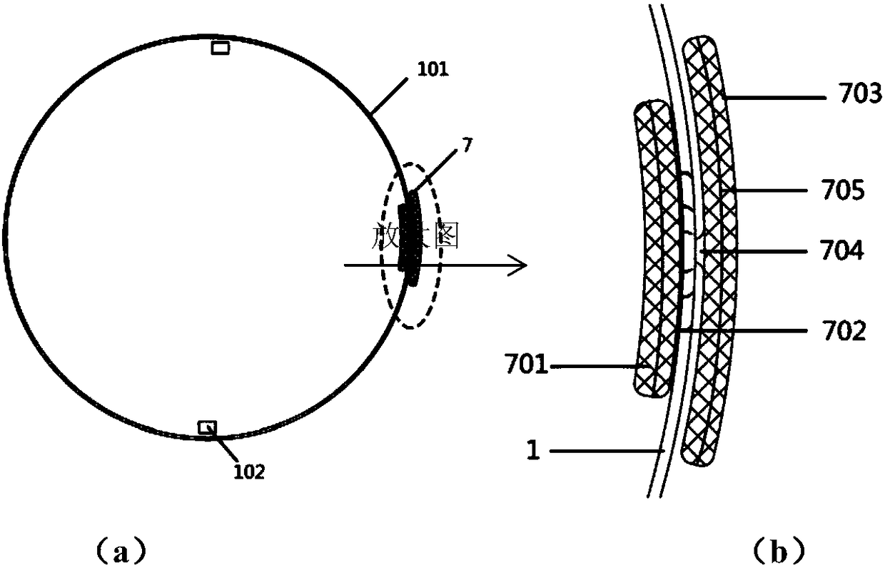 Plugging device for far end tears of aortic dissection