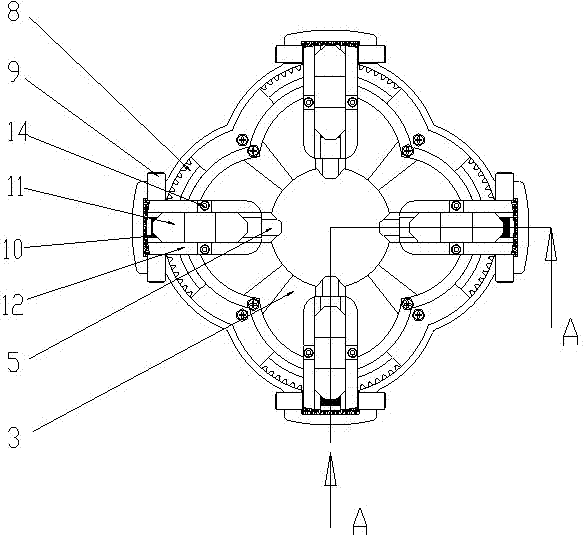 Flexible four-jaw chuck