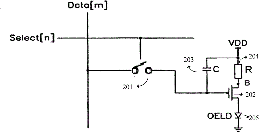 Organic light-emitting diode (LED) pixel circuit and display device