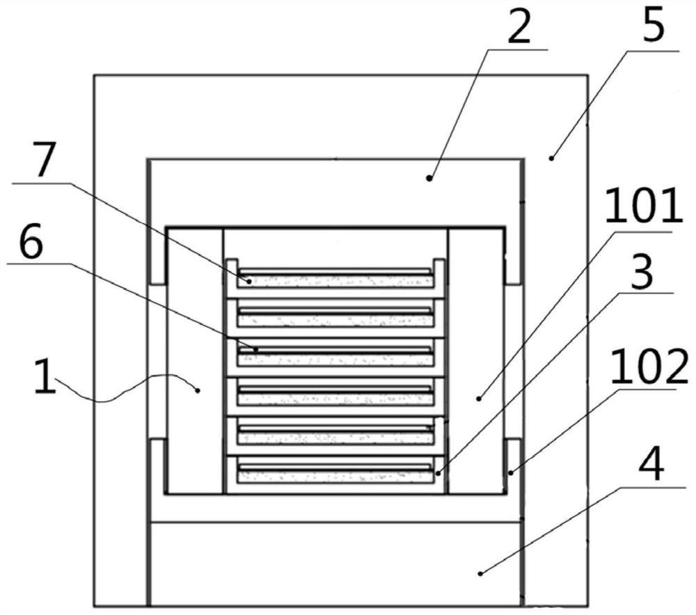 Device and method capable of carbonizing plurality of tantalum sheets simultaneously