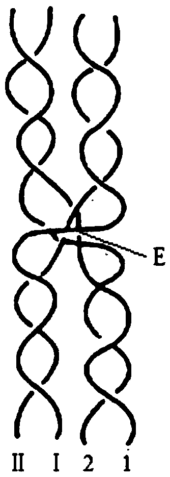 Double-woven fabric with cross closed structure and weaving method of double-woven fabric