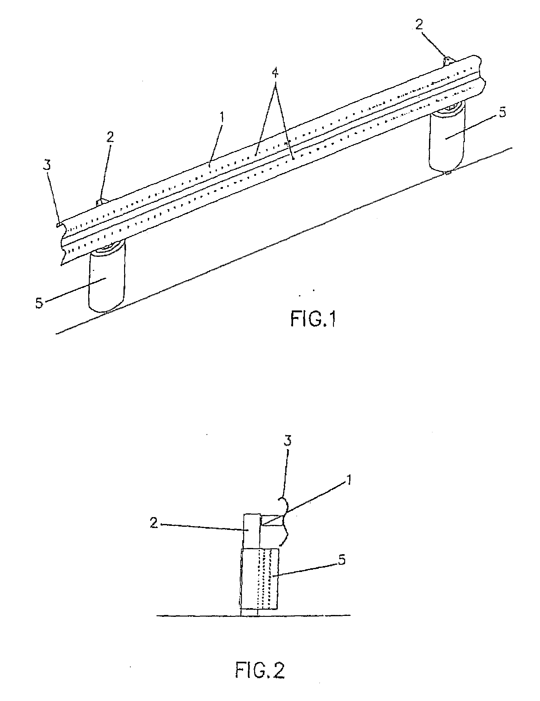 System For Protecting Individuals From Impacts Against Road Guard Rails