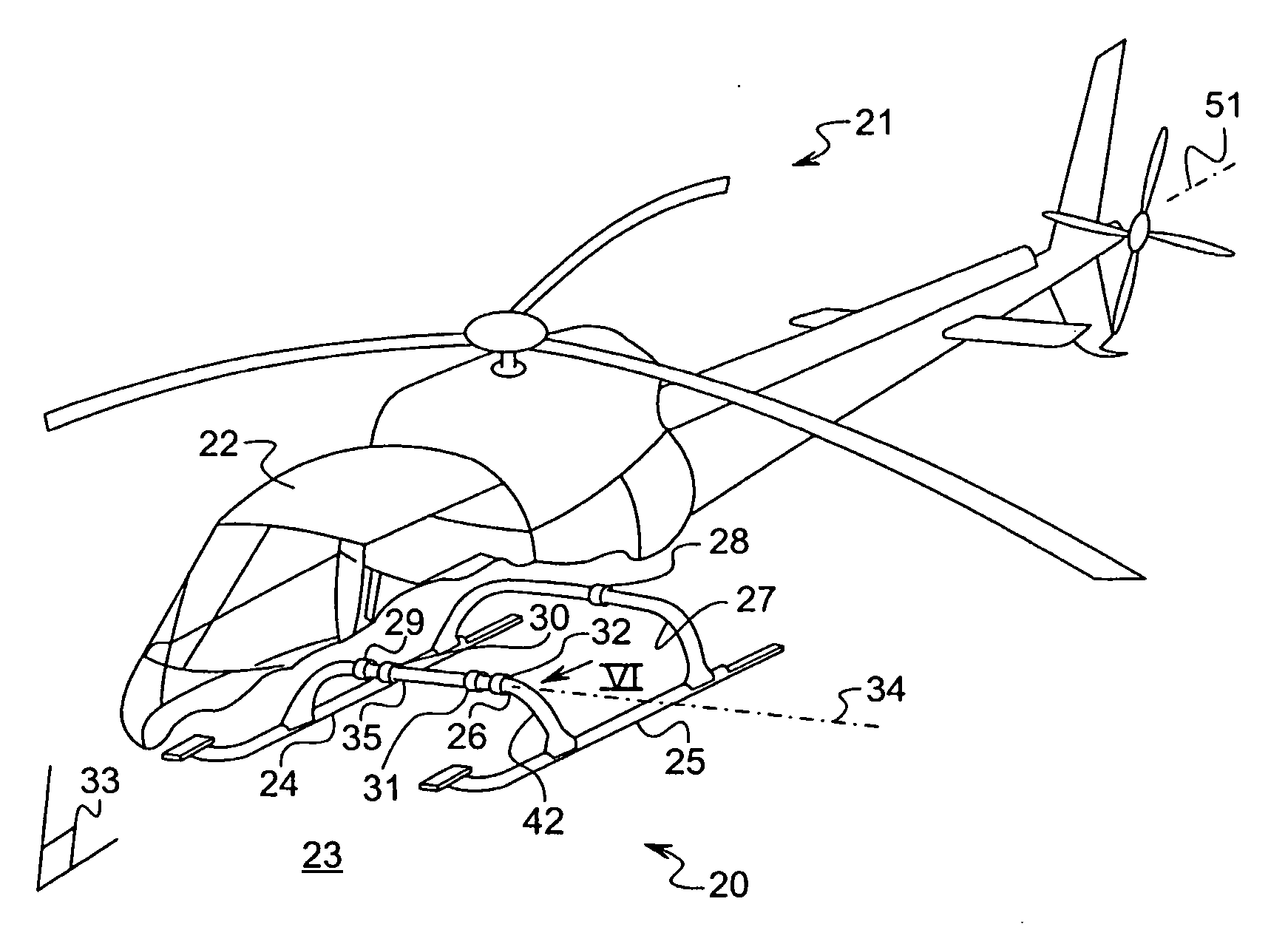 Rotorcraft skid undercarriage and a rotorcraft including such an undercarriage