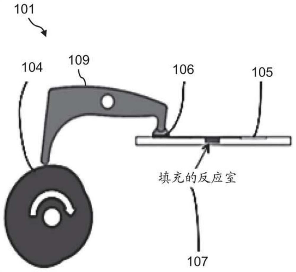 Sample processing device including magnetic and mechanical actuation elements using linear or rotary motion and method of use thereof