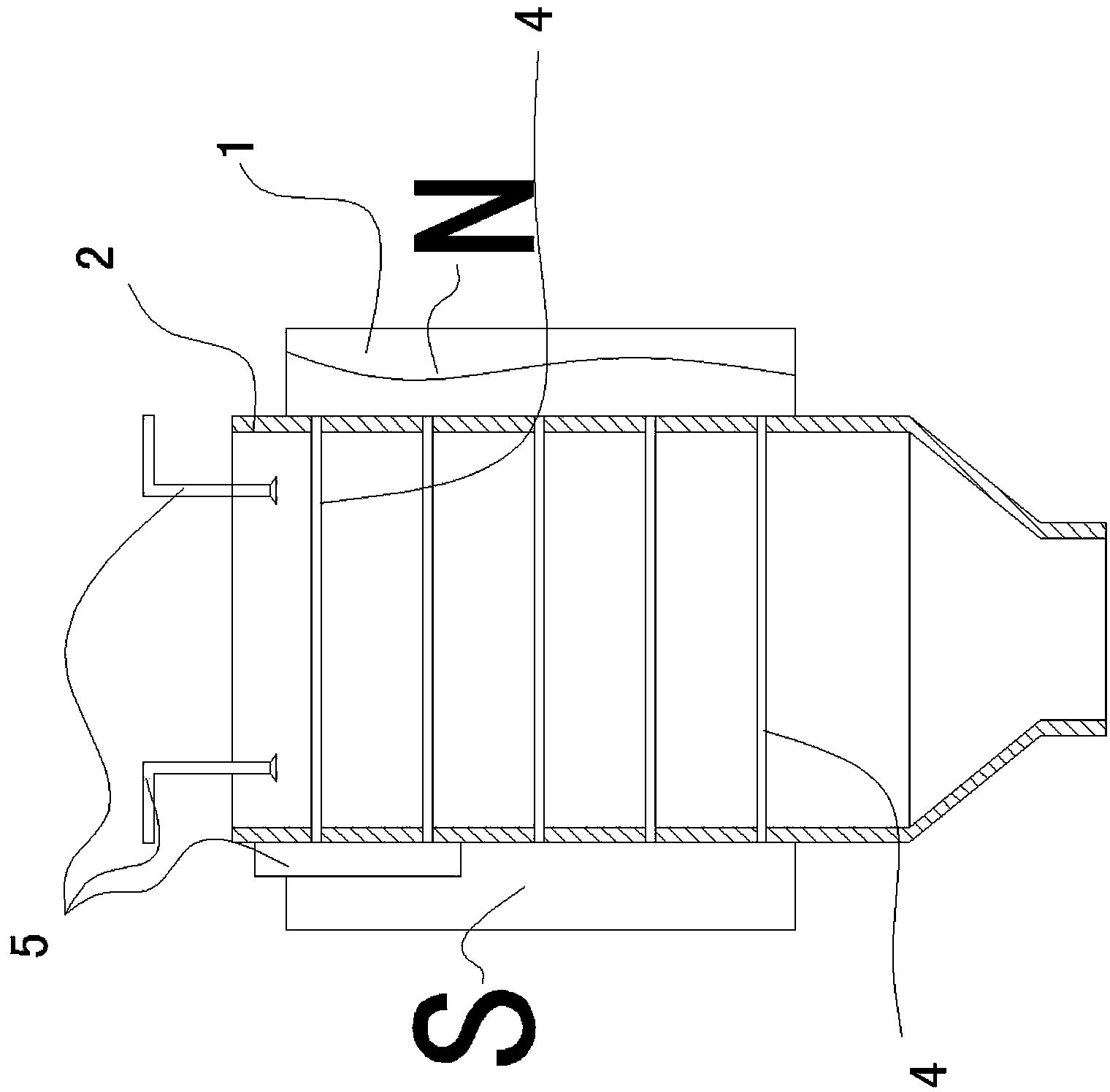 Magnetic separation fluid iron removal method and device