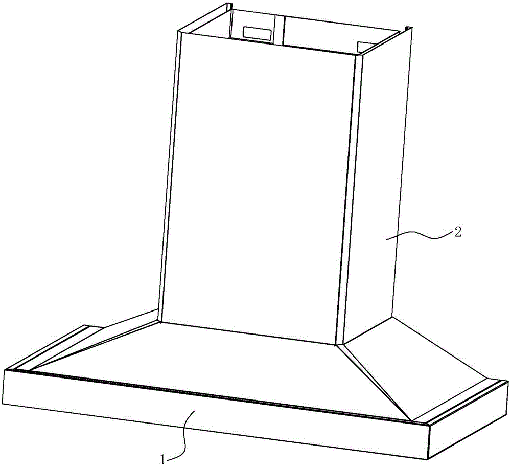 Range hood serially connected with double fans