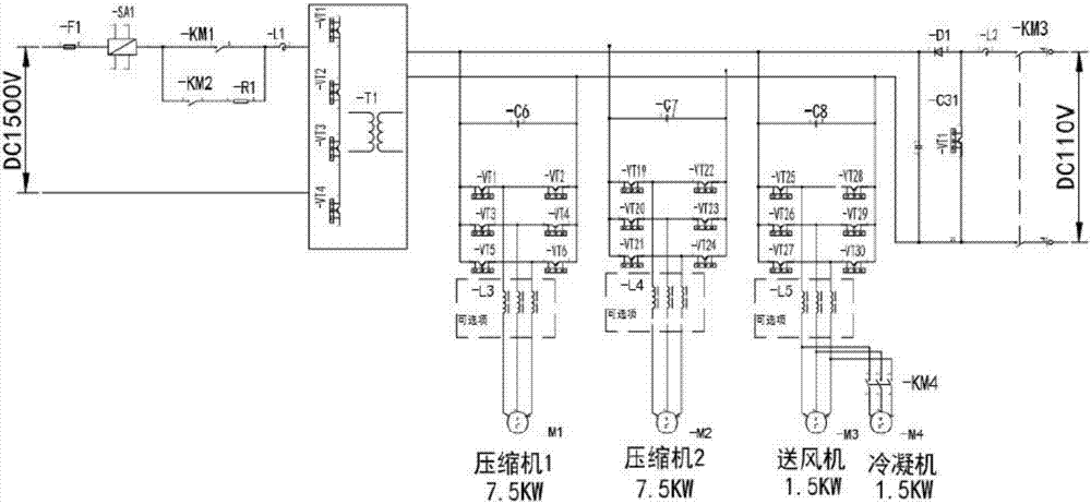 Urban rail vehicle air-conditioner inverter power supply