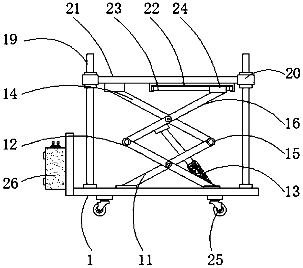 Hydraulic lifting ladder