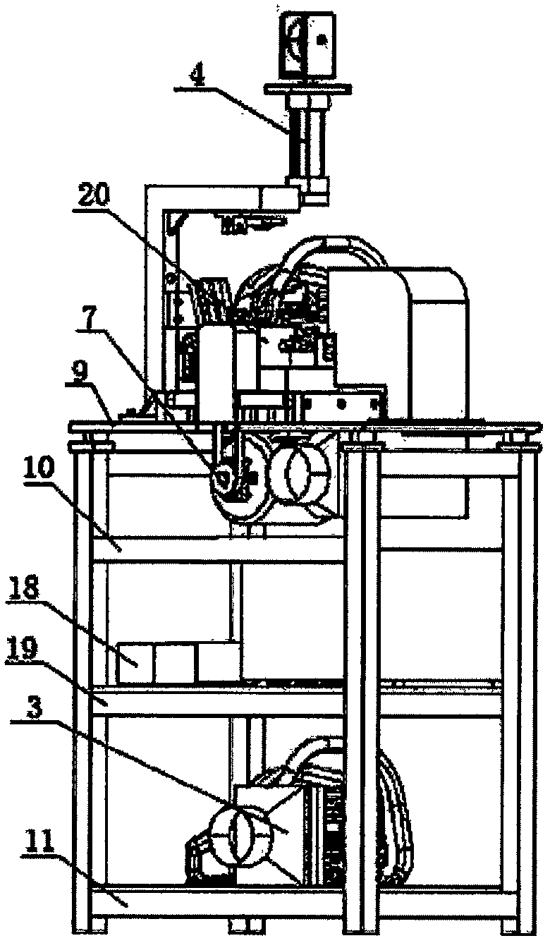 Electric feedback type small engine test bench and test method