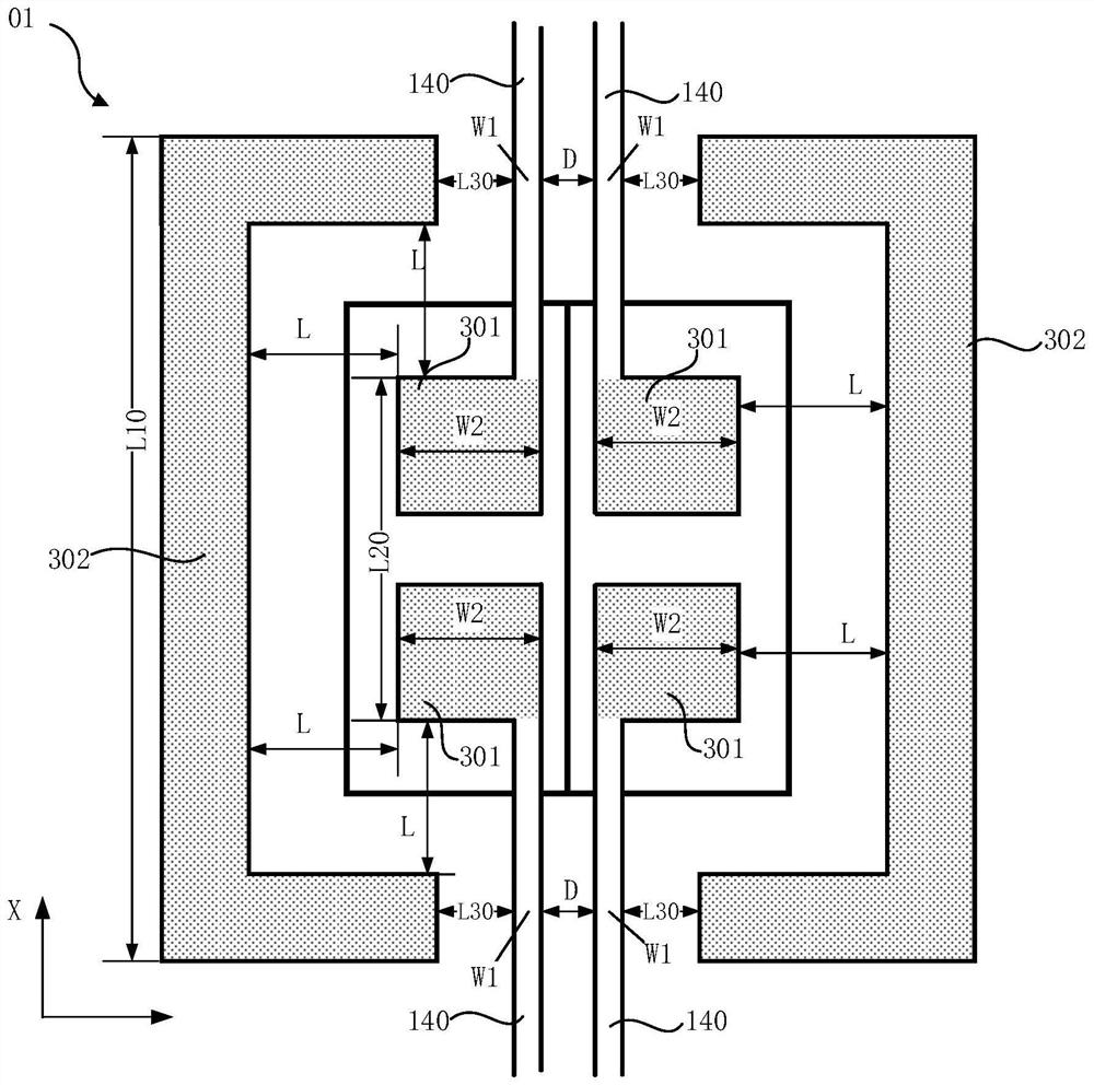 Packaging structure, printed circuit board and electronic equipment