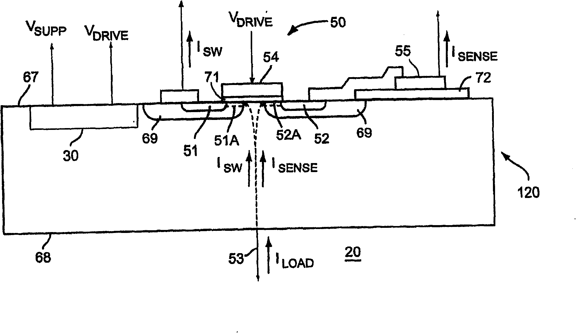 Integrated inrush current limiter circuit and method