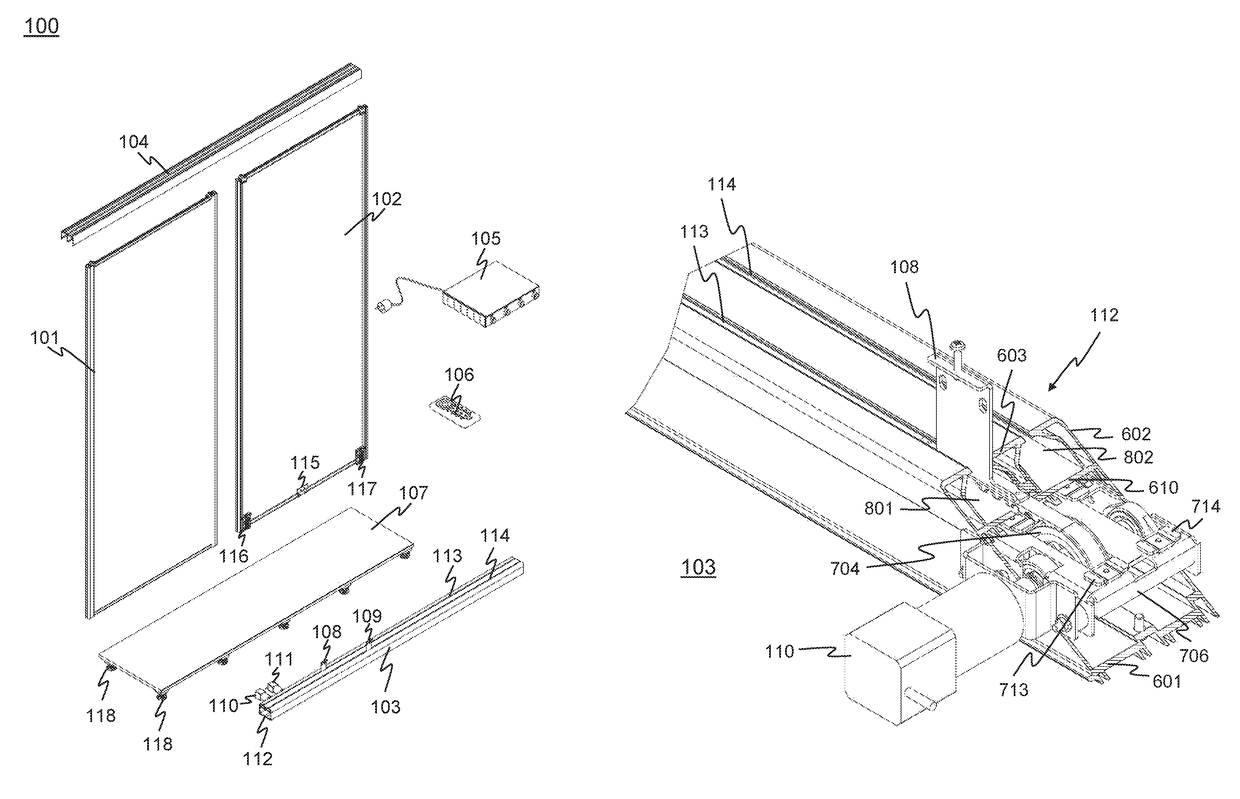 System for sliding a door