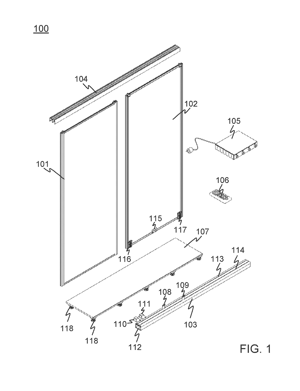 System for sliding a door