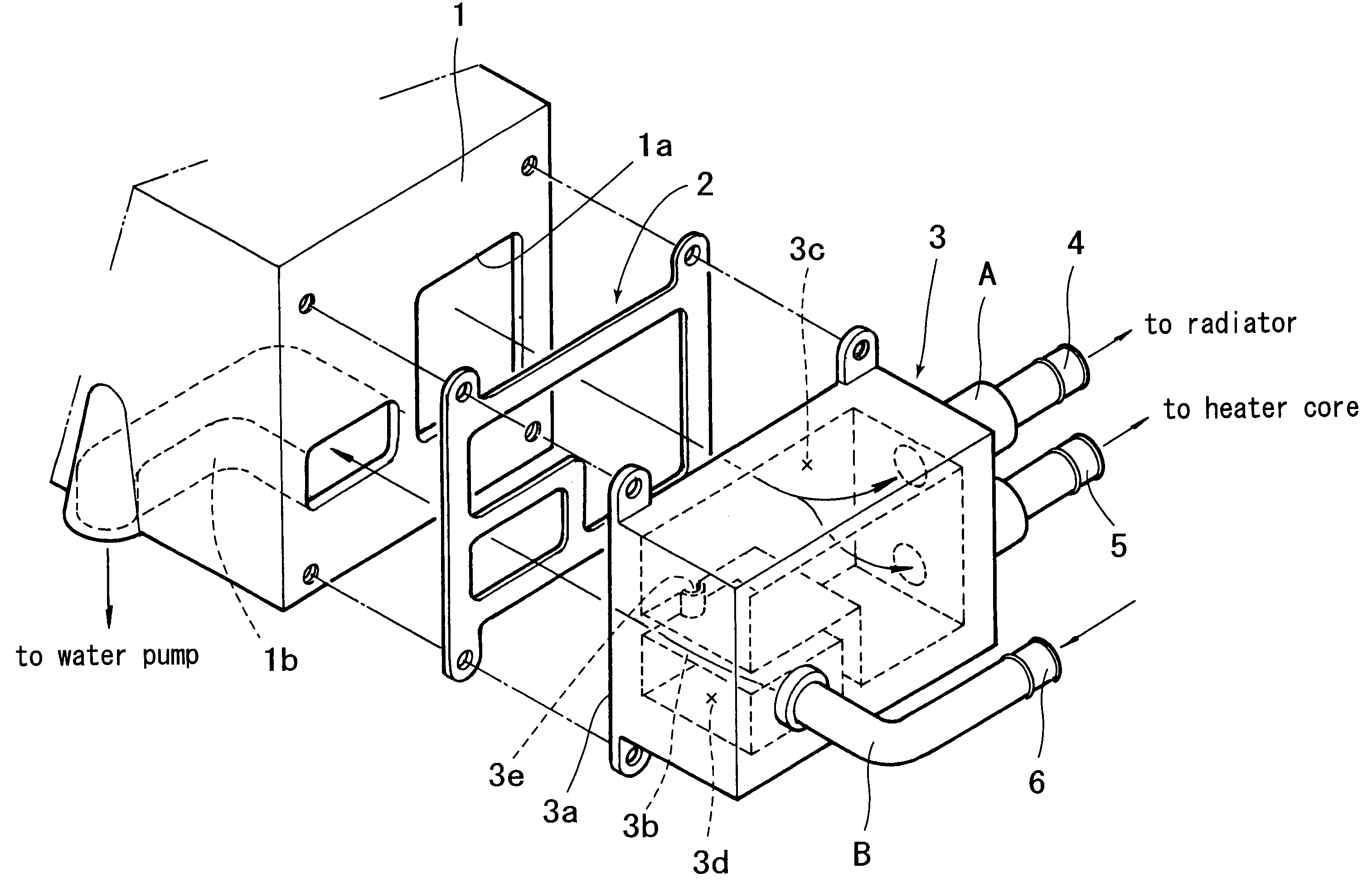 Coolant distributing means for an internal combustion engine