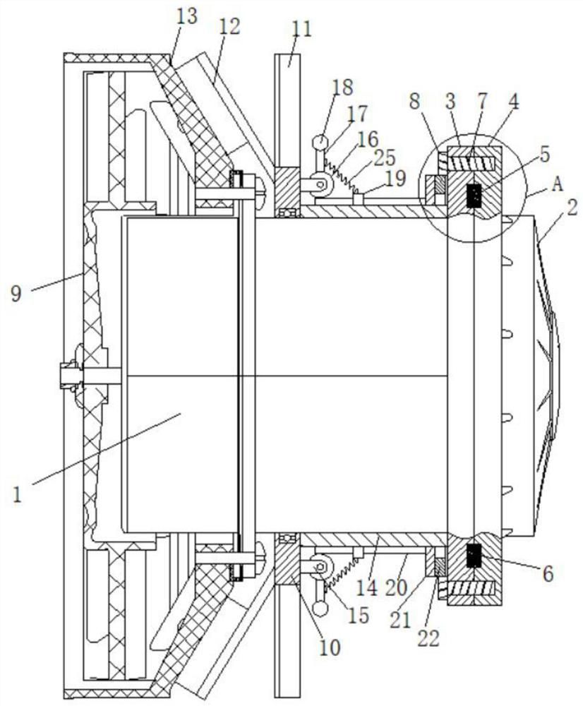 A sealing device with self-cleaning function for brushless fan casing