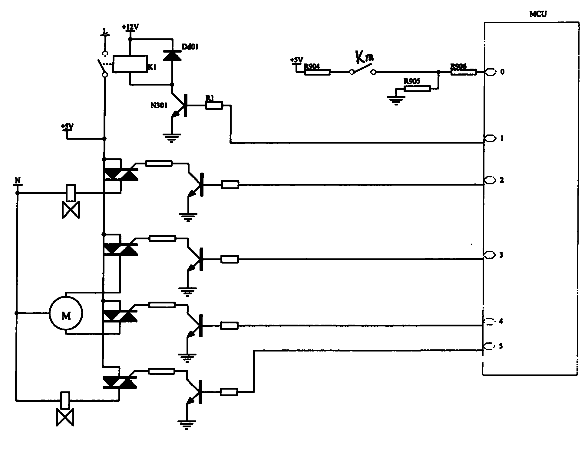 Safety protection circuit and method of door cover of washing machine