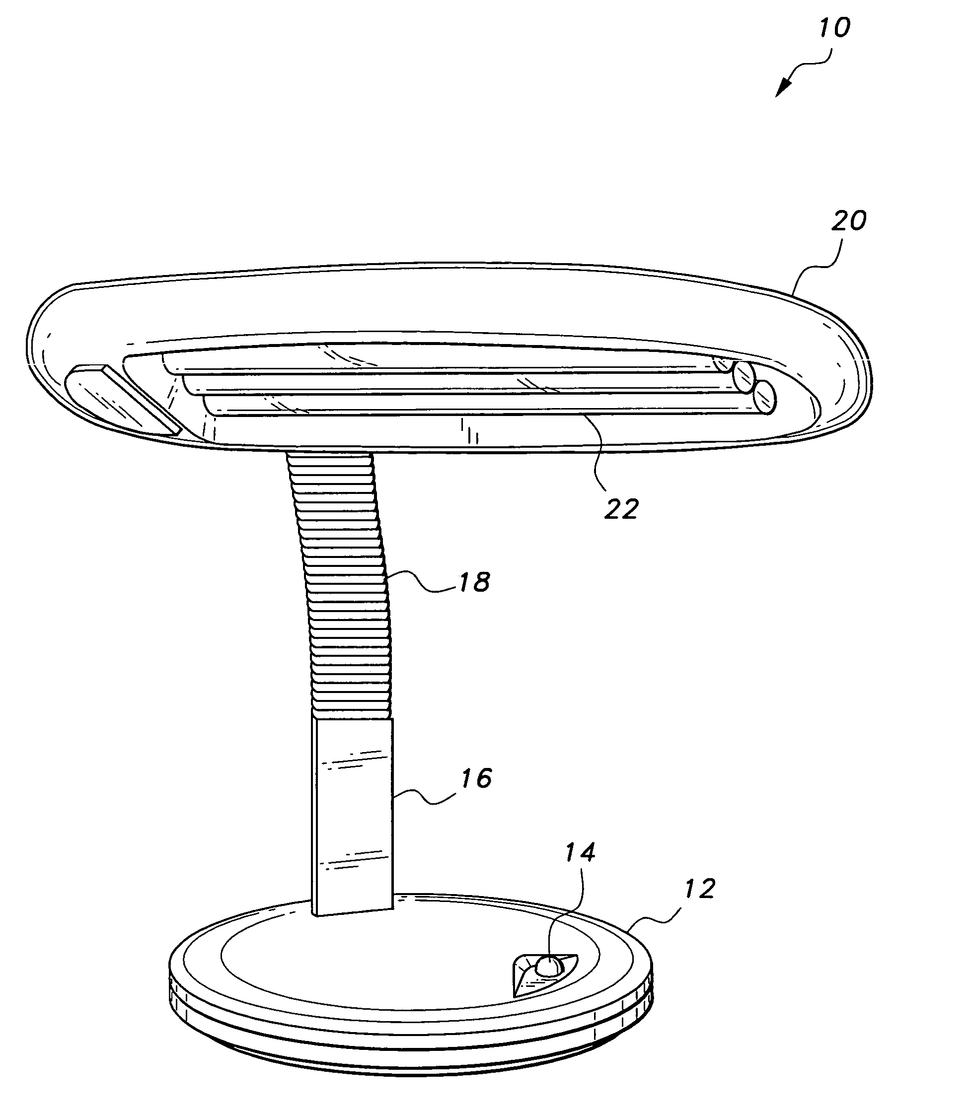 Dimmable flex arm lamp