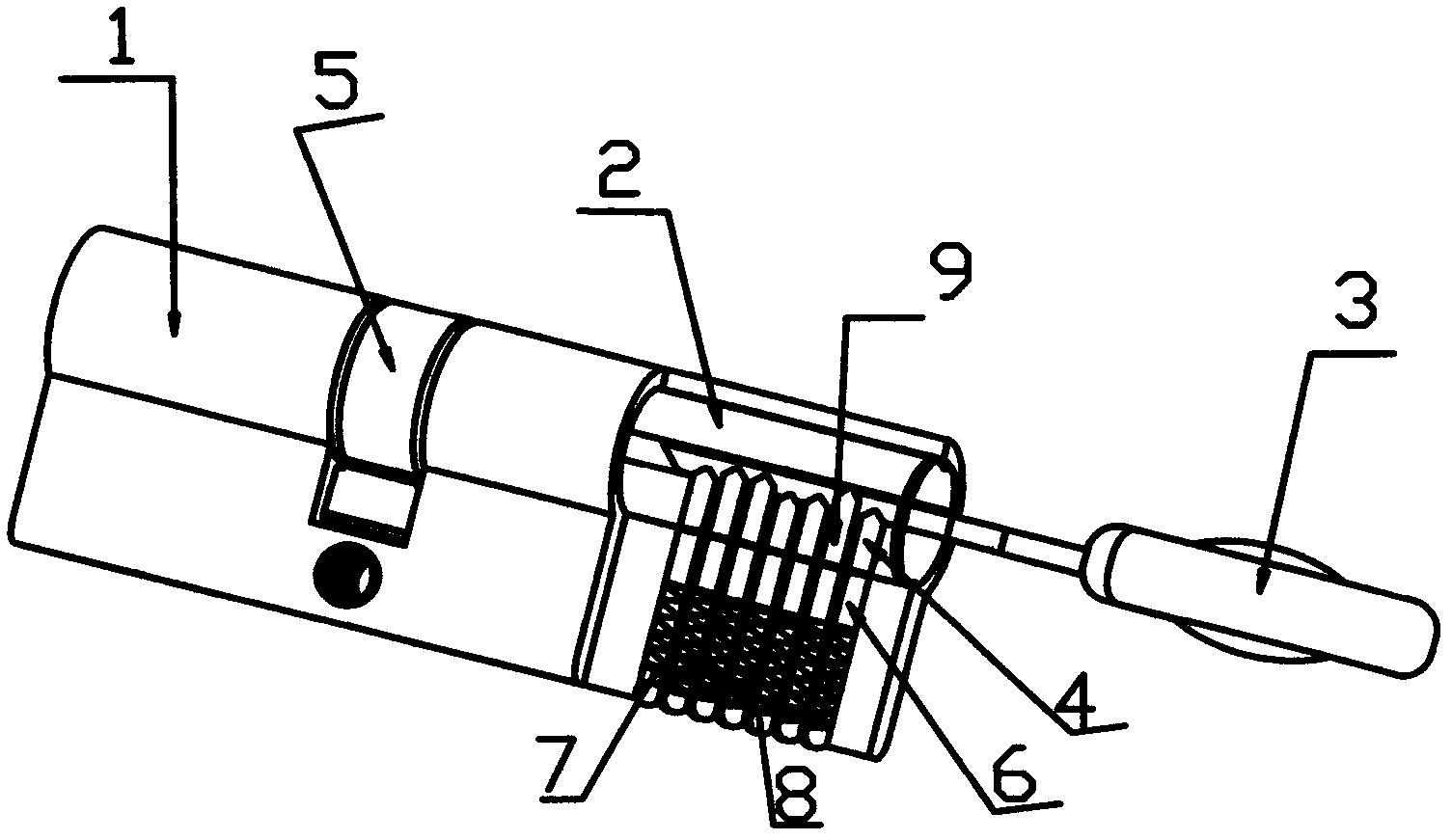 Lock cylinder capable of opening and closing