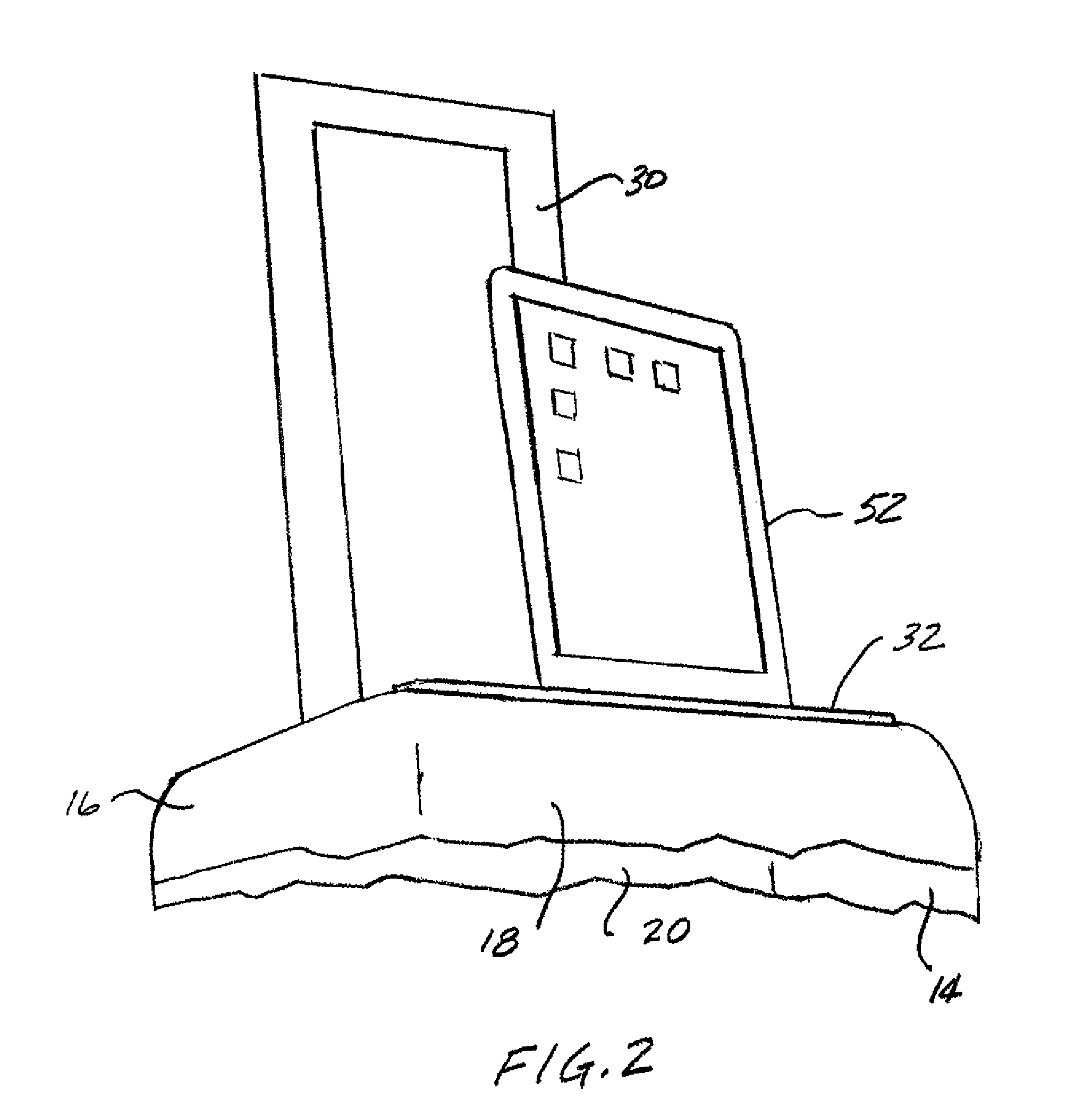 Luggage with support receptacle