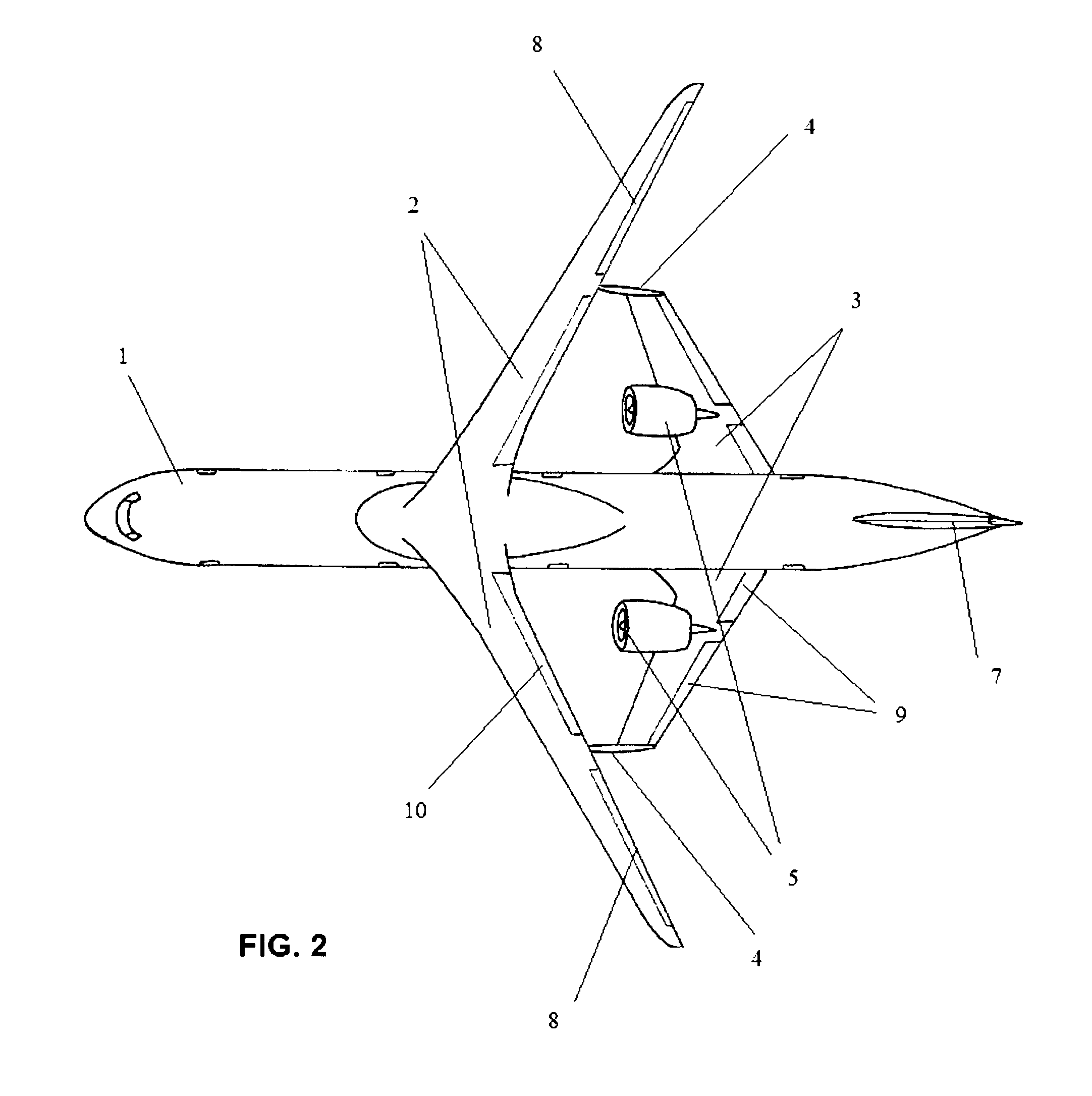 Aircraft having a lambda-box wing configuration