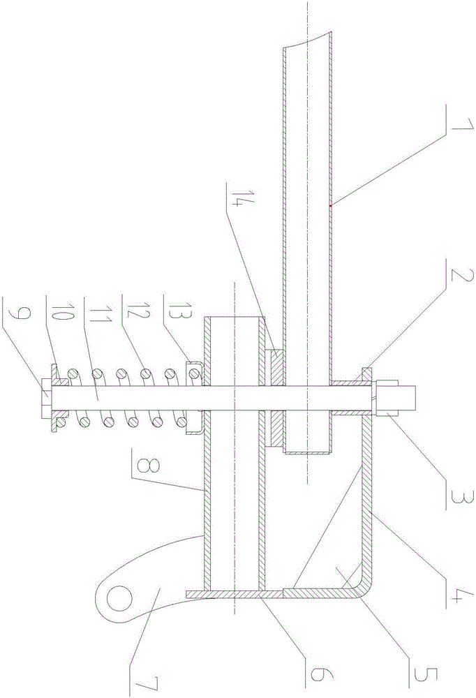 Automatic spray boom obstacle-avoiding mechanism for boom sprayer