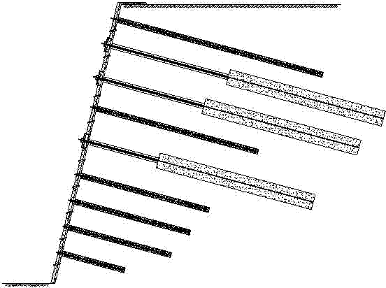 Foundation ditch composite concrete nail supporting structure and method