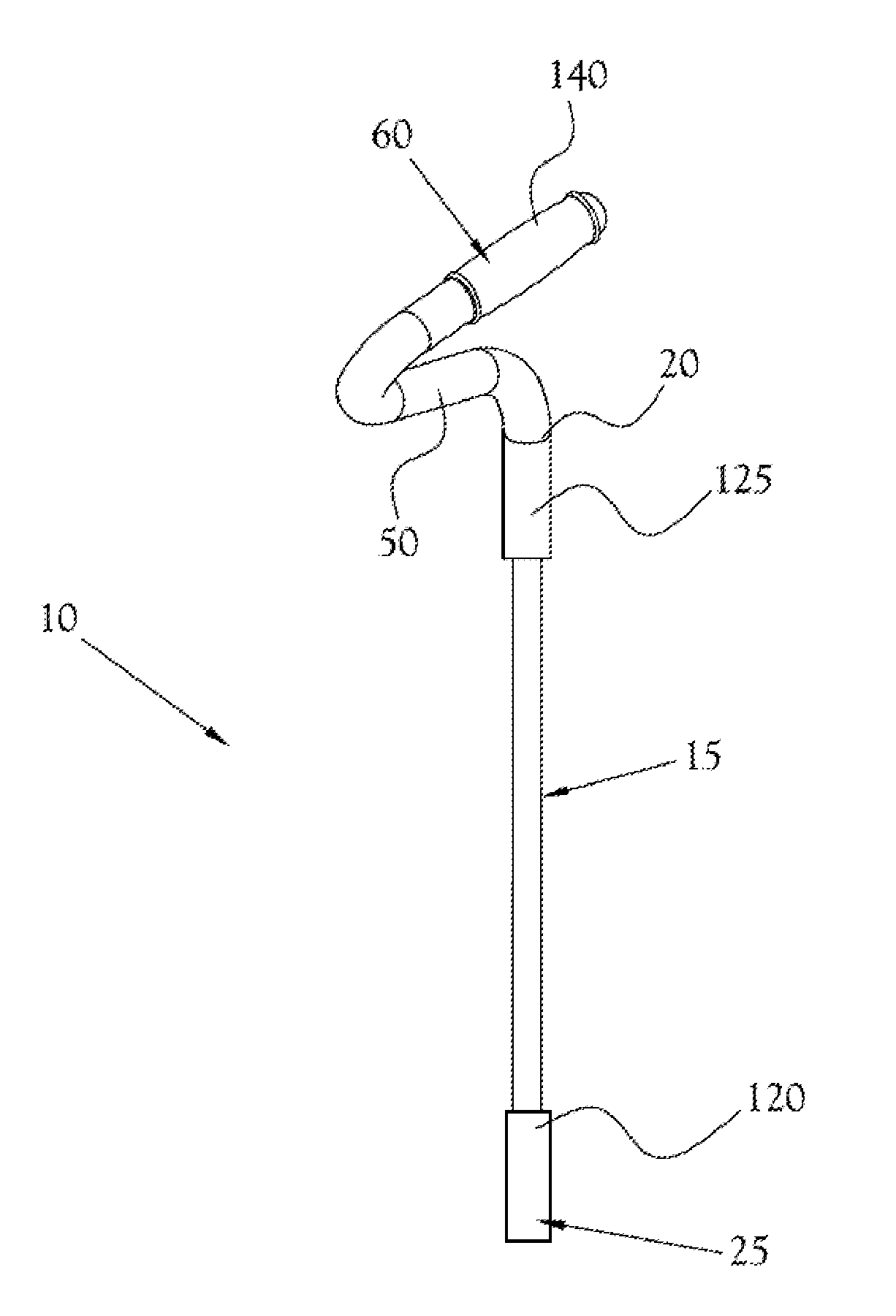 Exercise Device for Use as a Walking Stick Having an Ergonomically Angled Handle